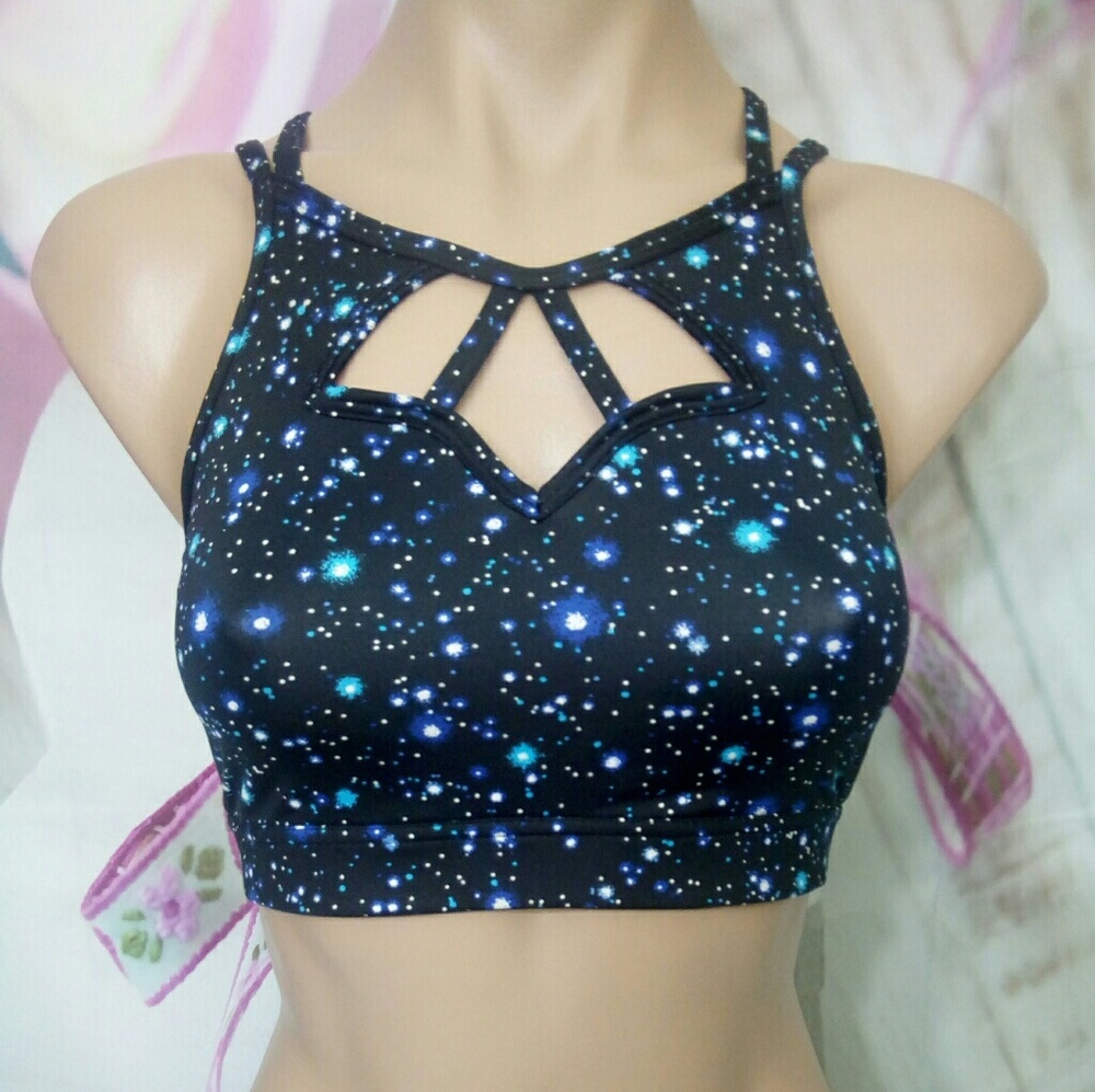 VS sport bra bralette galaxy peek a boo